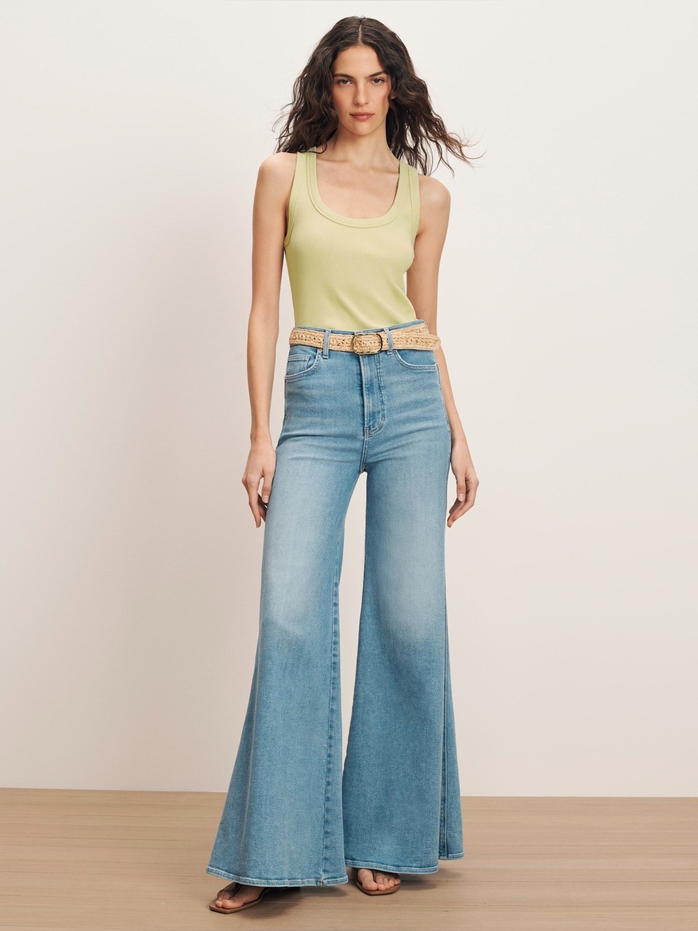Veronica Beard Jesse Ultra-Flare Jeans – Blue Italian Denim High-Rise
